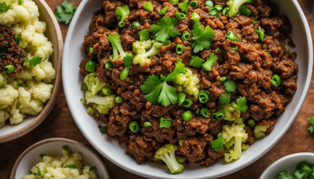 Receita de Carne Moída com Couve-Flor