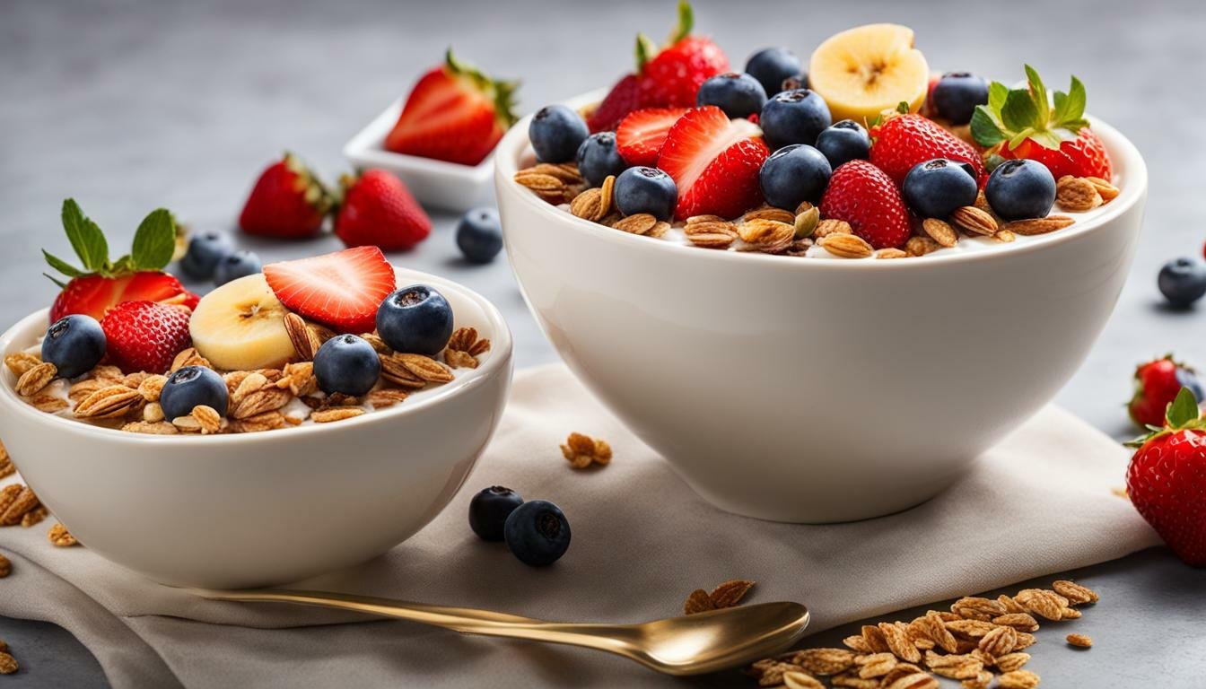 Tigela de Iogurte com Granola e Frutas