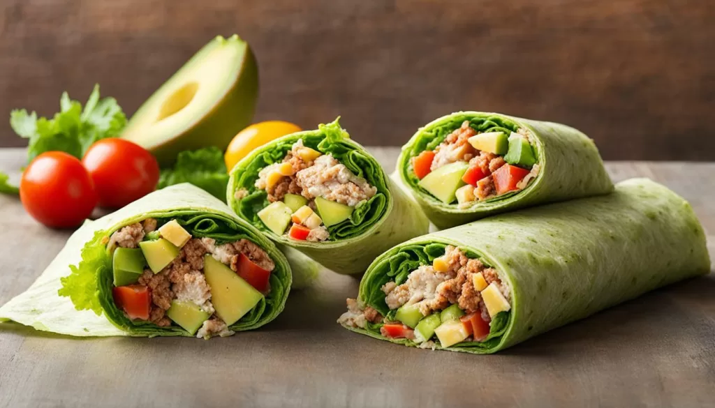 Wrap de Alface com Atum e Abacate