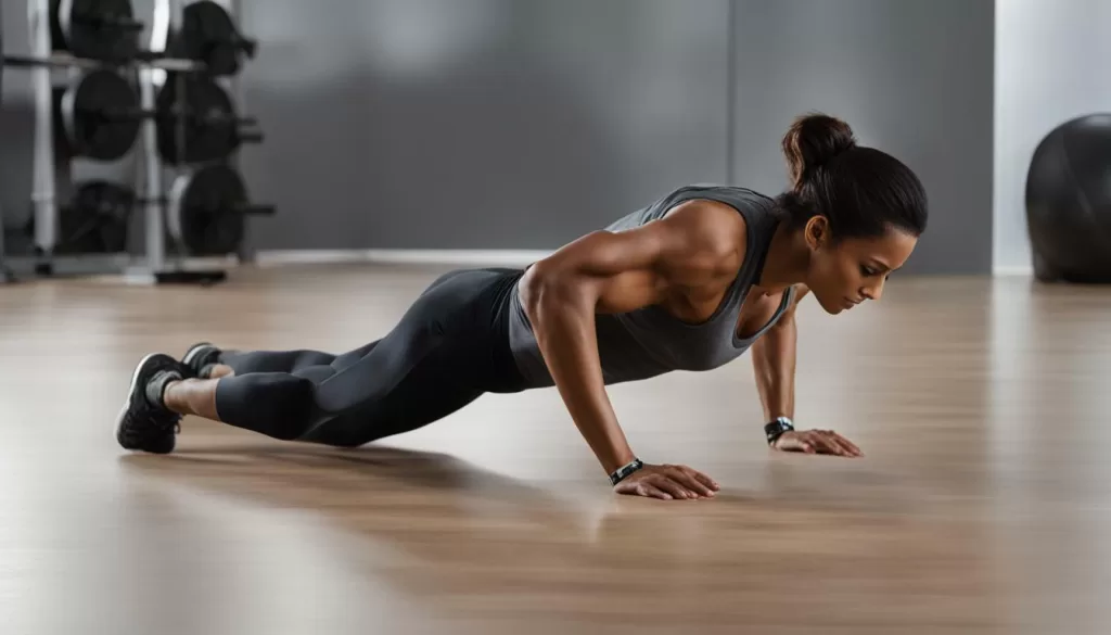 exercício flexão de braço com rotação